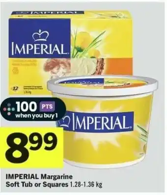 IGA IMPERIAL Margarine Soft Tub or Squares 1.28-1.36 kg offer
