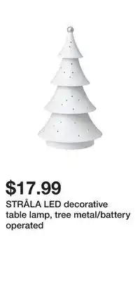 IKEA Stråla led decorative table lamp, tree metal/battery operated offer