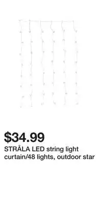 IKEA Stråla led string light curtain/48 lights, outdoor star offer