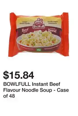 Dollarama Bowlfull instant beef flavour noodle soup - case of 48 offer