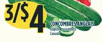 Marché Adonis English cucumbers offer