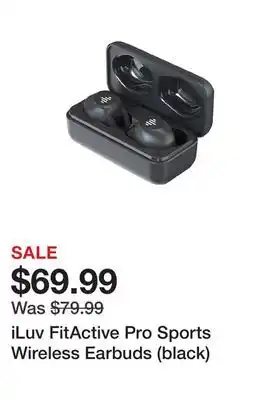 TSC Stores Iluv fitactive pro sports wireless earbuds (black) offer