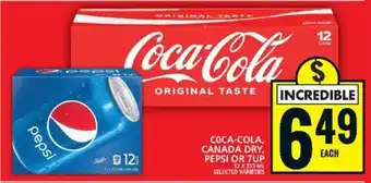 Food Basics COCA-COLA, CANADA DRY, PEPSI OR 7UP offer