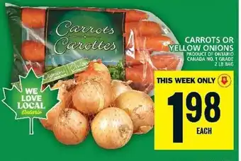 Food Basics CARROTS OR YELLOW ONIONS offer