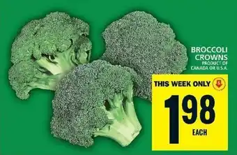 Food Basics BROCCOLI CROWNS offer