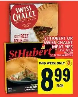 Food Basics ST-HUBERT OR SWISS CHALET MEAT PIES 695-800G offer