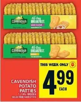 Food Basics CAVENDISH POTATO PATTIES offer