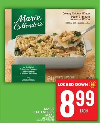Food Basics MARIE CALLENDER'S MEAL offer