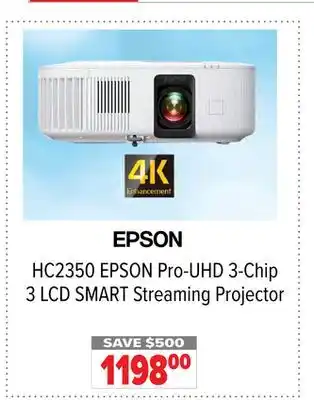 2001 Audio Video Epson pro-uhd 3-chip 3 lcd smart streaming projector offer