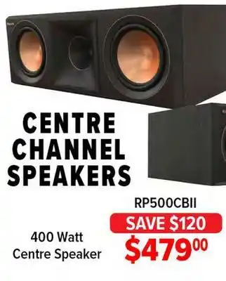 2001 Audio Video Klipsch 400 watt centre speaker offer