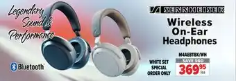 2001 Audio Video Sennheiser wireless on-ear headphones offer