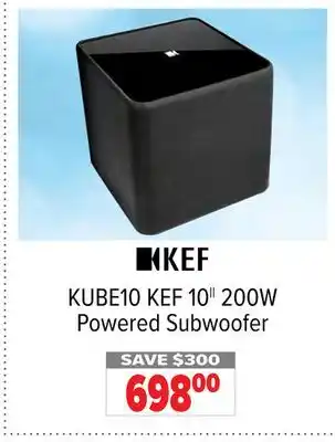 2001 Audio Video Kef 10 200w powered subwoofer offer