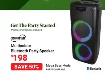 Visions Electronics Soundstage multicolour bluetooth party speaker offer