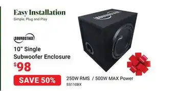 Visions Electronics Soundstage 10 single subwoofer enclosure offer