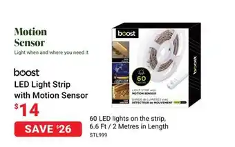 Visions Electronics Boost led light strip with motion sensor offer