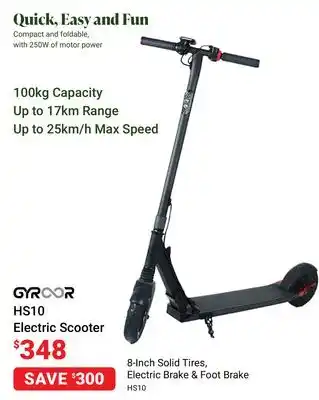 Visions Electronics Gyroor hs10 electric scooter offer