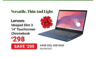 Visions Electronics Lenovo ideapad slim 3 14 touchscreen chromebook offer