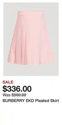 Holt Renfrew Burberry ekd pleated skirt offer