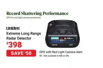 Visions Electronics Uniden extreme long range radar detector offer
