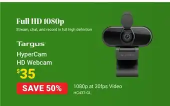 Visions Electronics Targus hypercam hd webcam offer