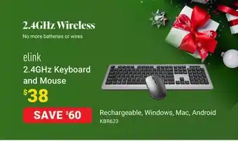 Visions Electronics Elink 2.4ghz keyboard and mouse offer