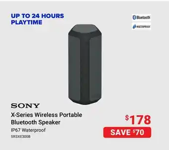 Visions Electronics Sony x-series wireless portable bluetooth speaker offer