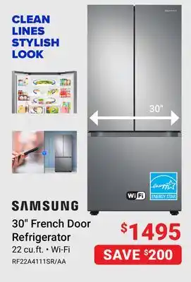 Visions Electronics Samsung 30 french door refrigerator offer