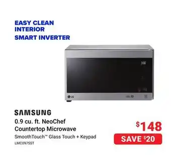 Visions Electronics Samsung 0.9 cu. ft. neochef countertop microwave offer