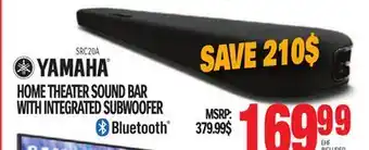 Centre Hi-Fi Yamaha home theater sound bar with integrated subwoofer offer