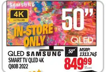 Centre Hi-Fi Samsung smart tv qled 4k q80b 2022 50 offer