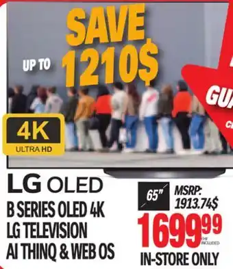 Centre Hi-Fi B series oled 4k lg television ai thinq & web os 65 offer