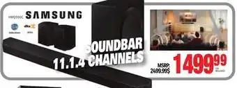 Centre Hi-Fi Samsung soundbar 11.1.4 channels offer