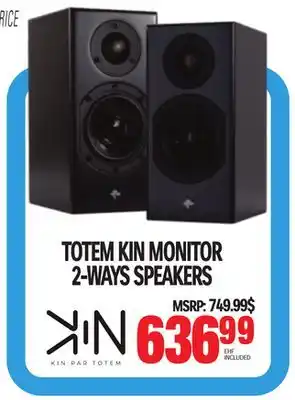 Centre Hi-Fi Kin par totem totem kin monitor 2-ways speakers offer
