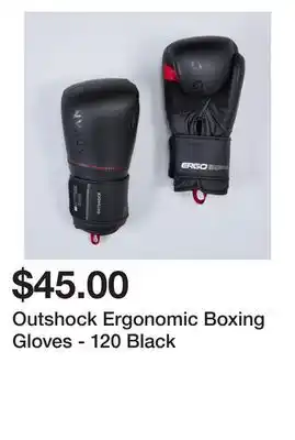 Decathlon Outshock ergonomic boxing gloves - 120 black offer