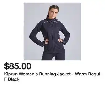 Decathlon Kiprun women's running jacket - warm regul f black offer