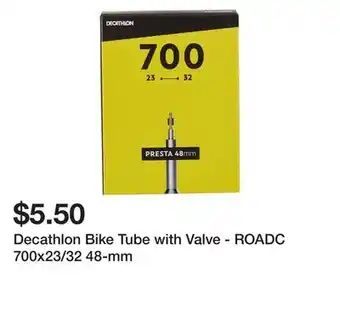 Decathlon Decathlon bike tube with valve - roadc 700x23/32 48-mm offer
