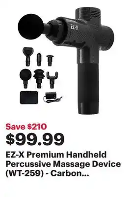 Best Buy Ez-x premium handheld percussive massage device (wt-259) - carbon fibre - only at best buy offer