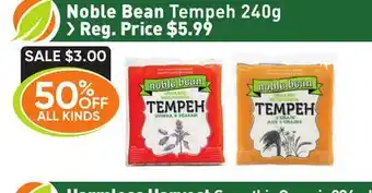 Healthy Planet Noble bean tempeh offer