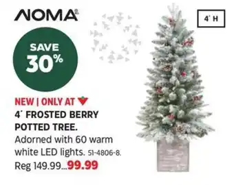 Canadian Tire 4" FROSTED BERRY POTTED TREE offer