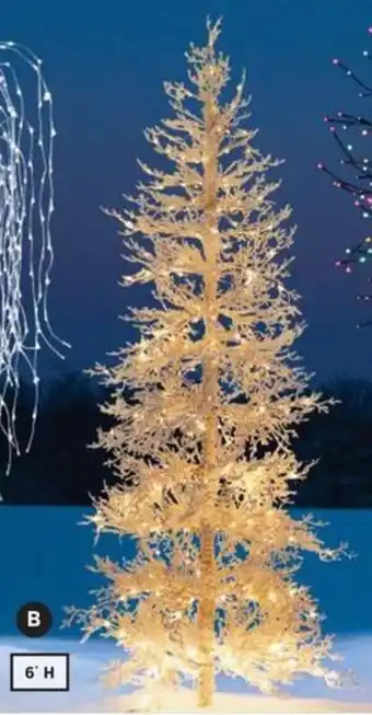 Canadian Tire 6" WARM WHITE FLOCKED TREE offer