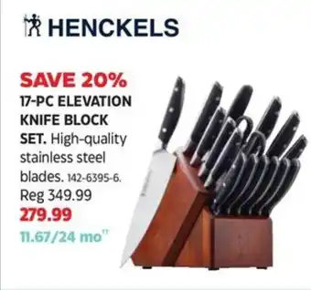 Canadian Tire 17-PC ELEVATION KNIFE BLOCK SET offer