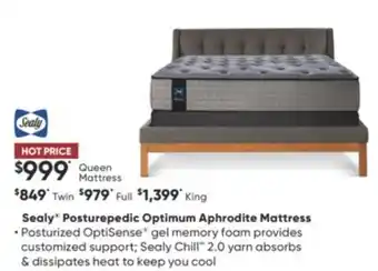 Sleep Country Sealy posturepedic optimum aphrodite mattress offer