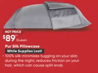 Sleep Country Pur silk pillowcase offer
