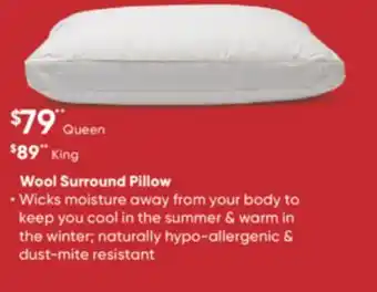 Sleep Country Wool surround pillow offer