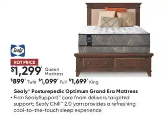 Dormez Vous Sealy posturepedic optimum grand era mattress offer