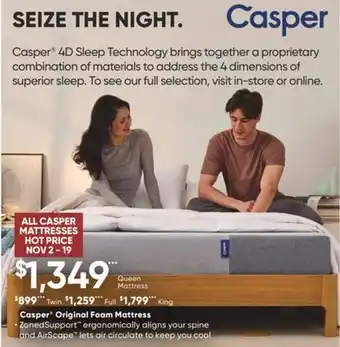 Dormez Vous Casper original foam mattress offer