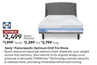 Dormez Vous Sealy posturepedic optimum chill trio dione offer