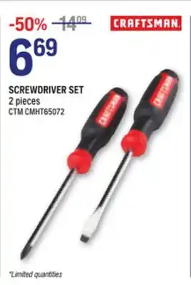 NAPA Auto Parts Craftsman screwdriver set offer