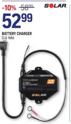 NAPA Auto Parts Solar battery charger offer