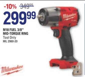 NAPA Auto Parts Milwaukee m18 fuel 3/8'' mid-torque ring offer